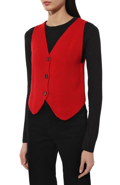 Жилет LESYANEBO красного цвета по цене 9400 руб., арт. FW22/KNIT008, фото 3 Жилет LESYANEBO, арт. FW22/KNIT008, фото 3