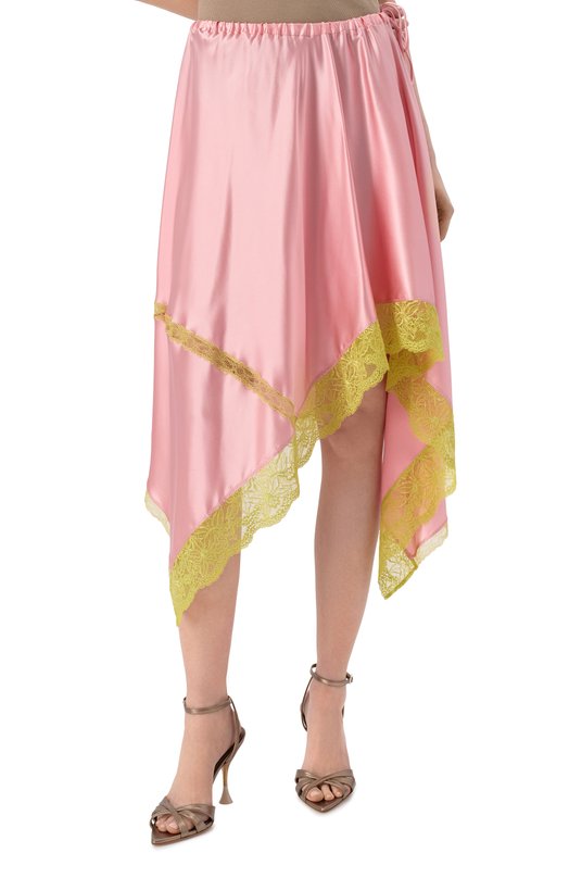 Атласная юбка Dries Van Noten 251-010802-1032 Розовый  251-010802-1032 Фото 3