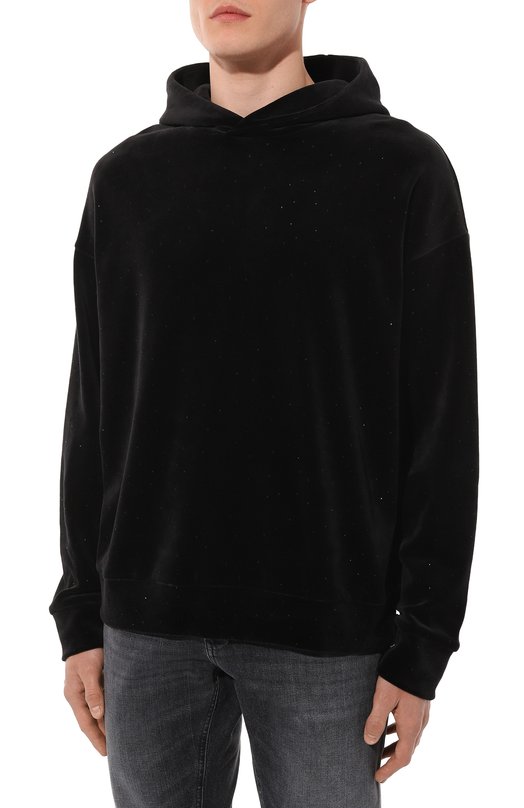 Хлопковое худи Emporio Armani 6D1MC6/1J0UZ Чёрный  6D1MC6/1J0UZ Фото 3