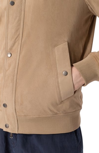 Замшевый бомбер PAUL&SHARK бежевого цвета по цене 228500 руб., арт. 25412708, фото 5 Замшевый бомбер PAUL&SHARK, арт. 25412708, фото 5