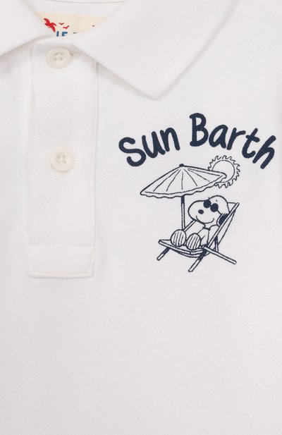 Хлопковое поло MC2 SAINT BARTH белого цвета по цене 13150 руб., арт. BEVERLY HILLS JR/00253H, фото 3 Хлопковое поло MC2 SAINT BARTH, арт. BEVERLY HILLS JR/00253H, фото 3