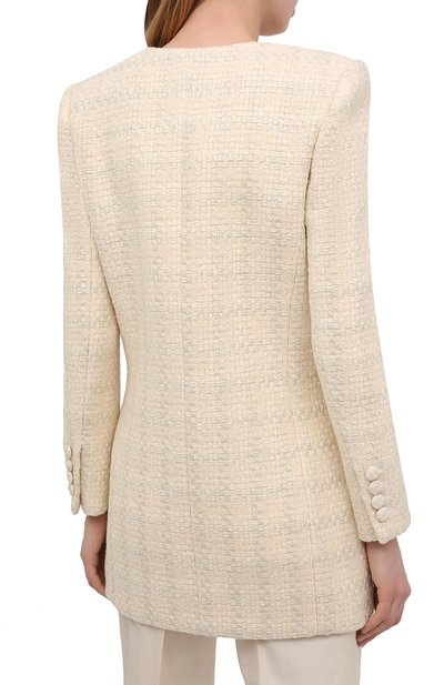 Пальто из шерсти и шелка SAINT LAURENT, арт. 652528/Y5C78, фото 4