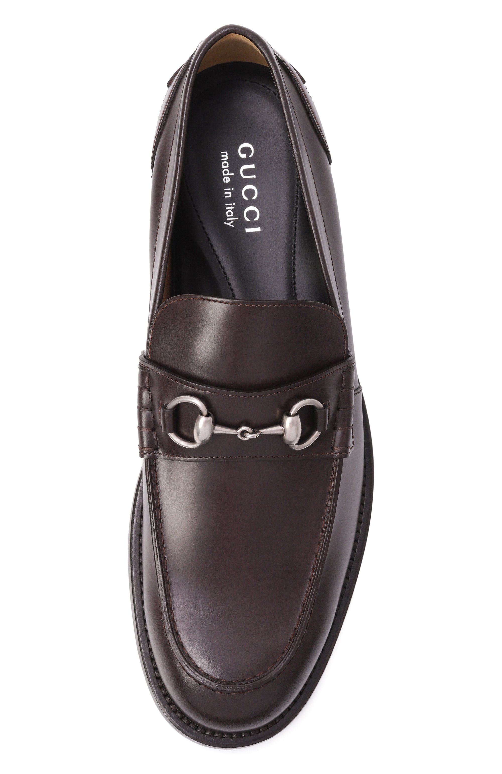 Кожаные лоферы GUCCI коричневого цвета по цене 135000 руб., арт. 851398/AAFAR, фото 5 Кожаные лоферы GUCCI, арт. 851398/AAFAR, фото 5