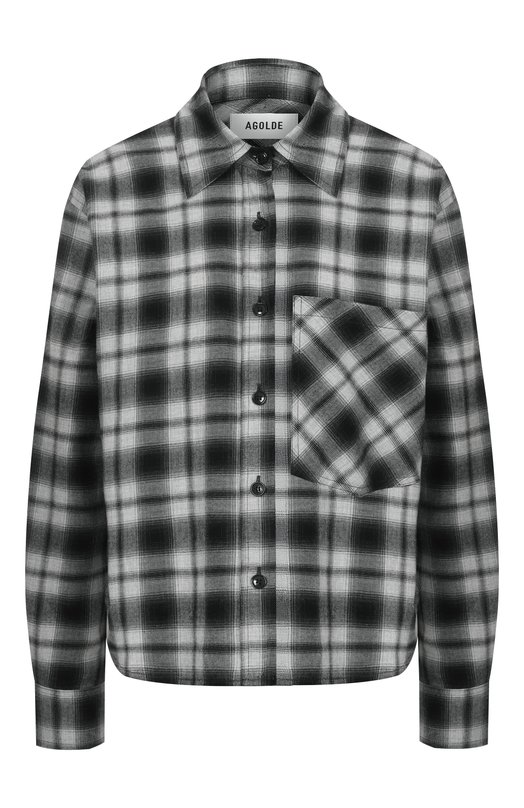 Хлопковая рубашка Agolde A73821868 Чёрно-белый A73821868