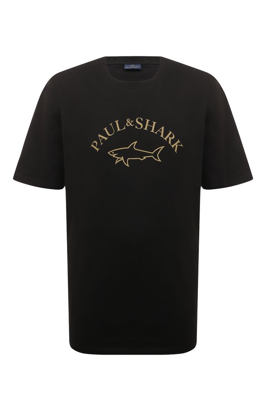 Хлопковая футболка Paul&Shark 24411032 Чёрный 24411032