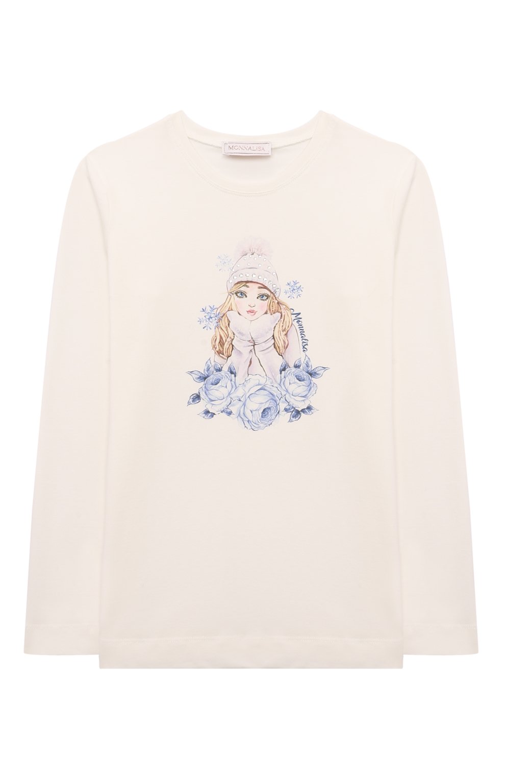 Хлопковый лонгслив MONNALISA, арт. 19D620RU, фото 1