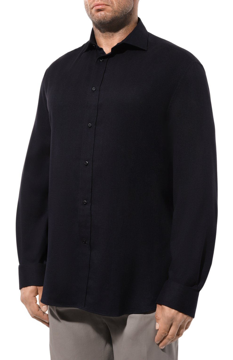 Р убашка из хлопка и лиоцелла BRUNELLO CUCINELLI, арт. MY6370627W, фото 3