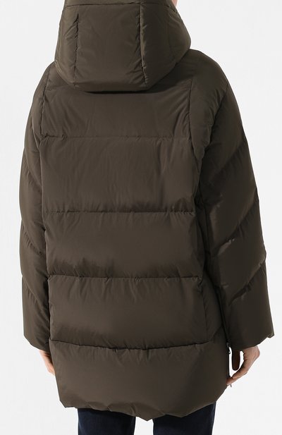 Стеганый пуховик с капюшоном WOOLRICH хаки цвета по цене 72250 руб., арт. WWCPS2599/PD40, фото 4 Стеганый пуховик с капюшоном WOOLRICH, арт. WWCPS2599/PD40, фото 4