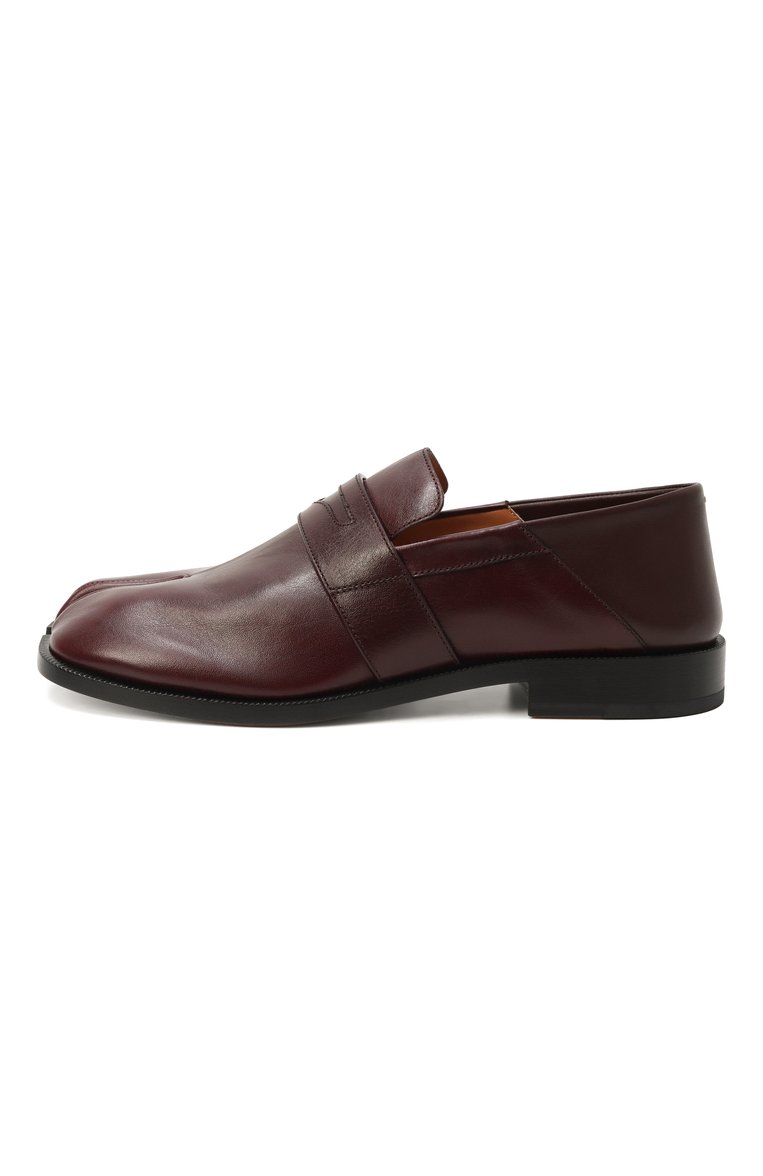 Женские кожаные пенни-лоферы tabi city MAISON MARGIELA бордового цвета, арт. S39WR0021/P8158 | Фото 4 (Подошва: Плоская; Каблук высота: Низкий; Материал внутренний: Натуральная кожа; Материал внешний: Натуральная кожа; Автоматизация состава: Проставлено; Автоматизация ТО: Проставлено)