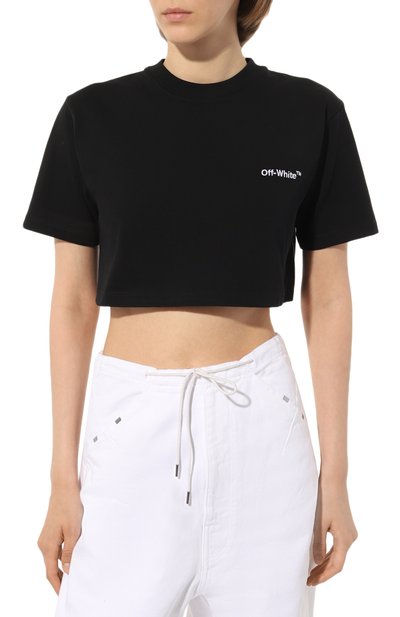 Хлопковая футболка OFF-WHITE, арт. OWAA081C99JER0021001, фото 3