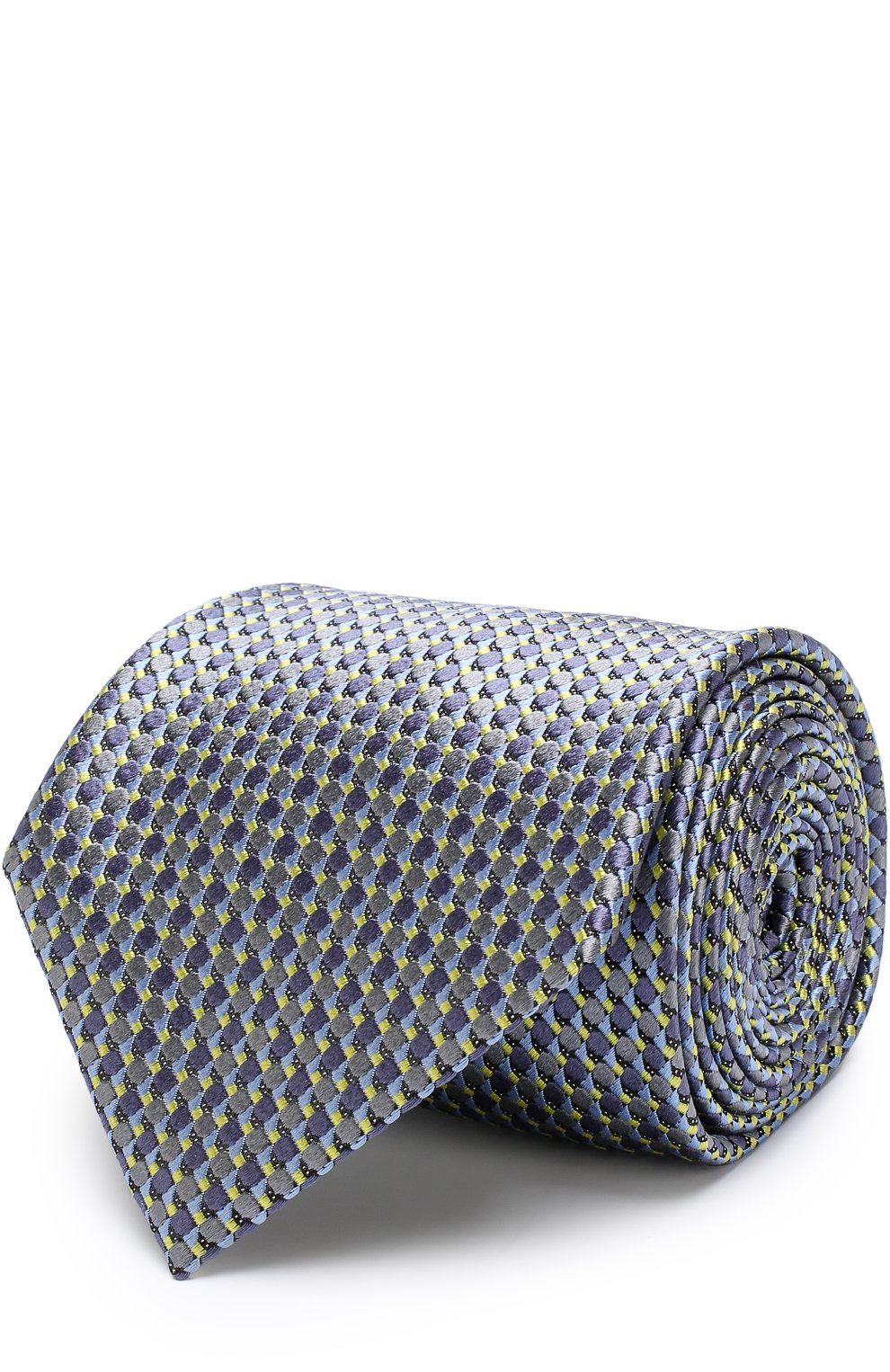 Шелковый галстук с узором BRIONI желтого цвета по цене 24450 руб., арт. 062I00/P7484, фото 1 Шелковый галстук с узором BRIONI, арт. 062I00/P7484, фото 1