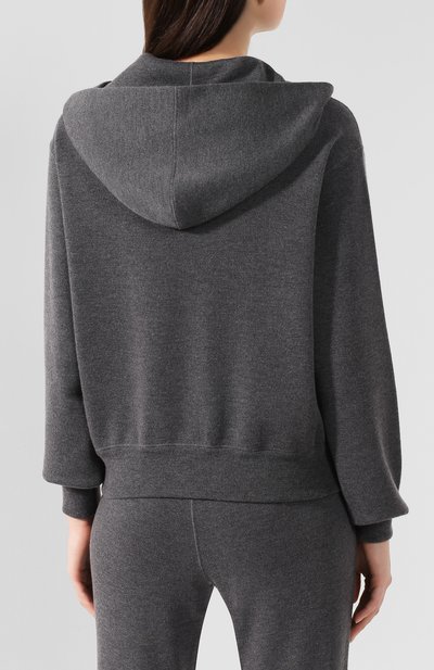 Кашемировая толстовка DOLCE & GABBANA серого цвета по цене 228000 руб., арт. FX506T/JAWPW, фото 4 Кашемировая толстовка DOLCE & GABBANA, арт. FX506T/JAWPW, фото 4