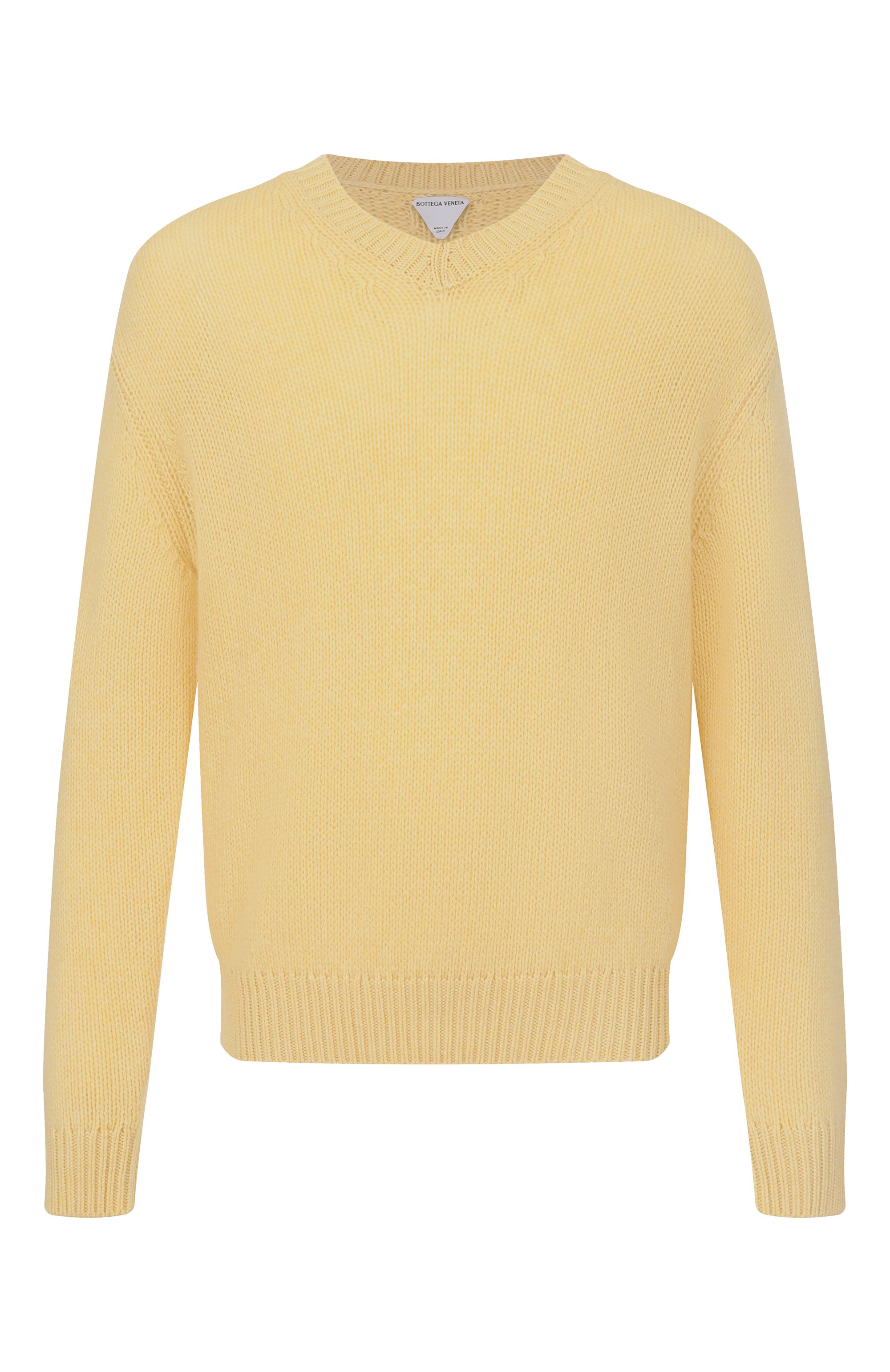 Кашемировый свитер BOTTEGA VENETA желтого цвета по цене 231500 руб., арт. 862739/V63P0, фото 1 Кашемировый свитер BOTTEGA VENETA, арт. 862739/V63P0, фото 1