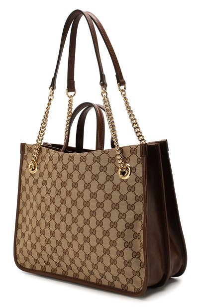 Сумка-тоут 1955 horsebit medium GUCCI коричневого цвета по цене 280800 руб., арт. 621144/GY50G, фото 3 Сумка-тоут 1955 horsebit medium GUCCI, арт. 621144/GY50G, фото 3