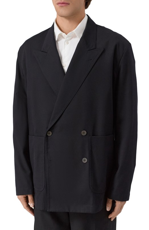 Пиджак из хлопка и шерсти Dries Van Noten 020718-2302-900 Чёрный  020718-2302-900 Фото 3