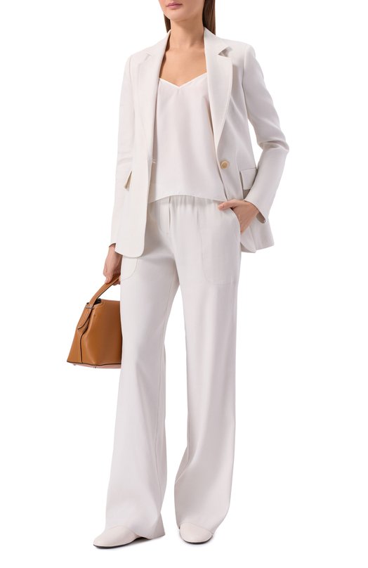 Брюки изо льна и вискозы Lorena Antoniazzi P2640PA81A/3347 Серый  P2640PA81A/3347 Фото 2