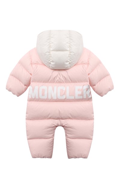 Пуховый комбинезон MONCLER розового цвета по цене 65650 руб., арт. G2-951-1G521-00-53333/9-12M, фото 2 Пуховый комбинезон MONCLER, арт. G2-951-1G521-00-53333/9-12M, фото 2