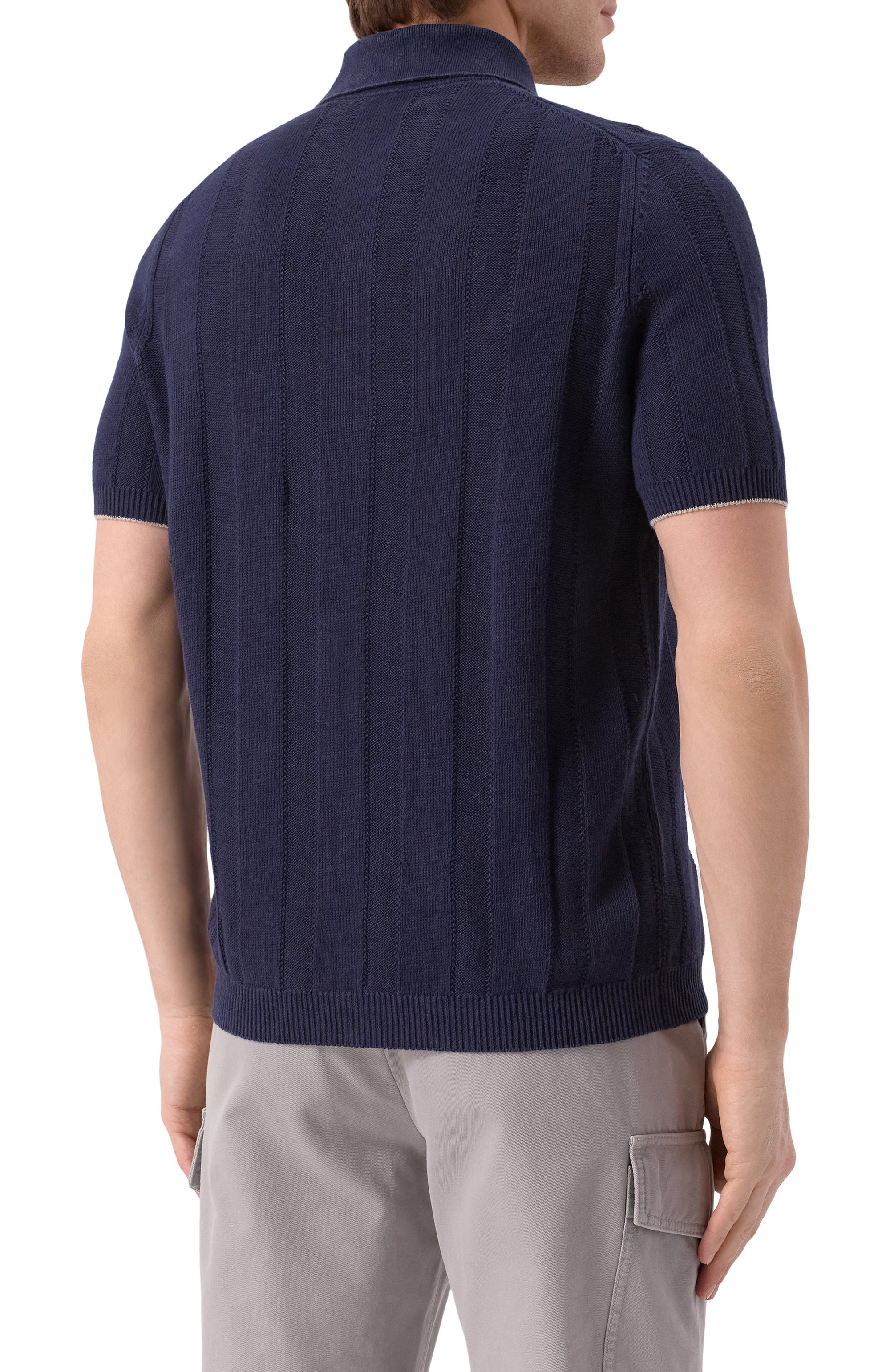 Рубашка изо льна и хлопка BRUNELLO CUCINELLI, арт. M2L707805, фото 4