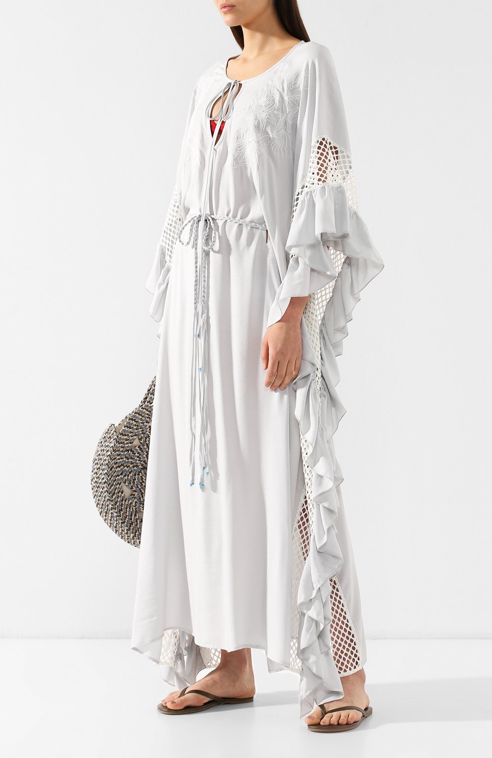 Туника из вискозы A MERE CO серебряного цвета по цене 62450 руб., арт. AMC/R19004, фото 2 Туника из вискозы A MERE CO, арт. AMC/R19004, фото 2