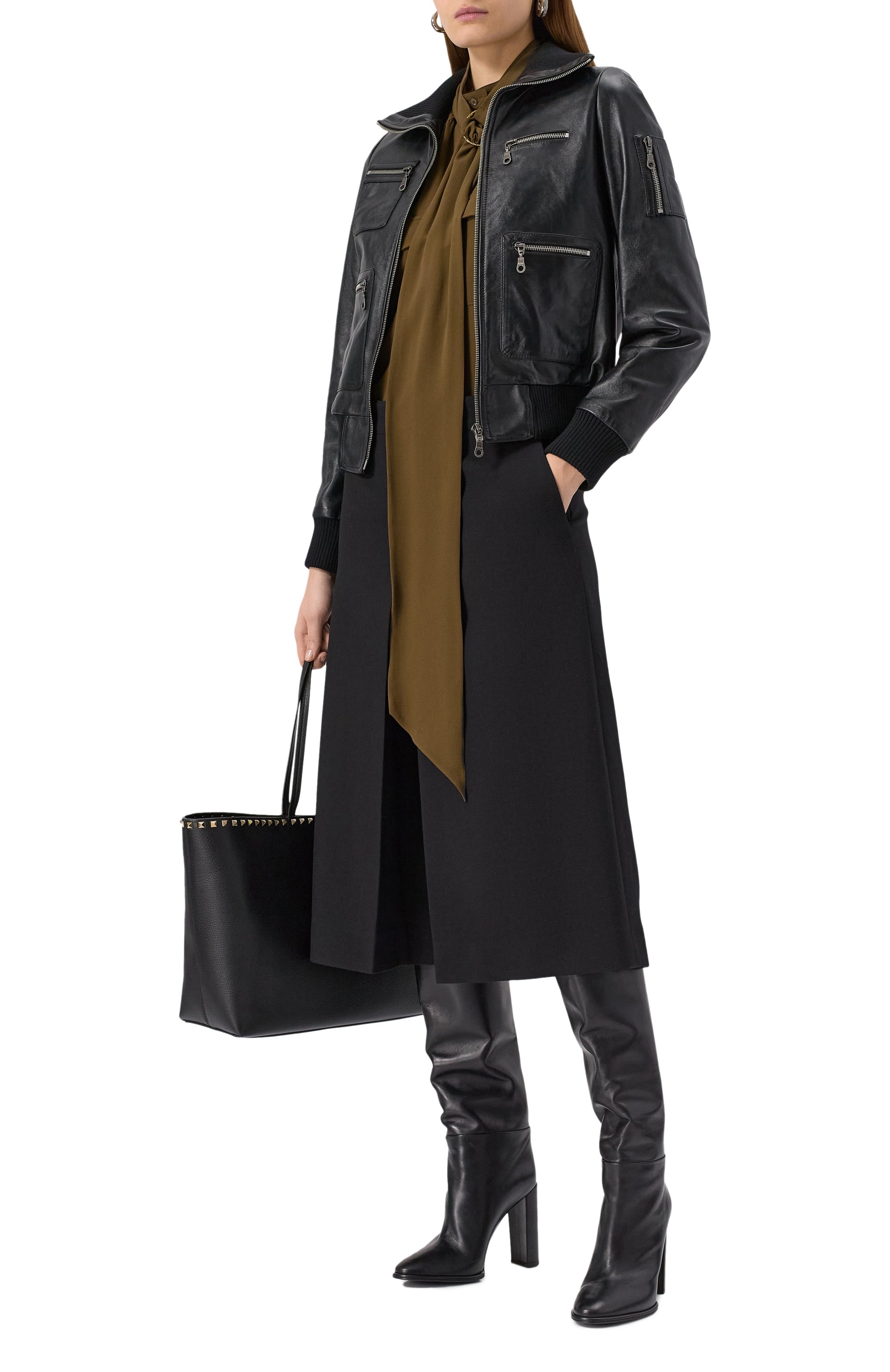 Кожаный бомбер CHLOÉ, арт. CH25SCV11206, фото 2