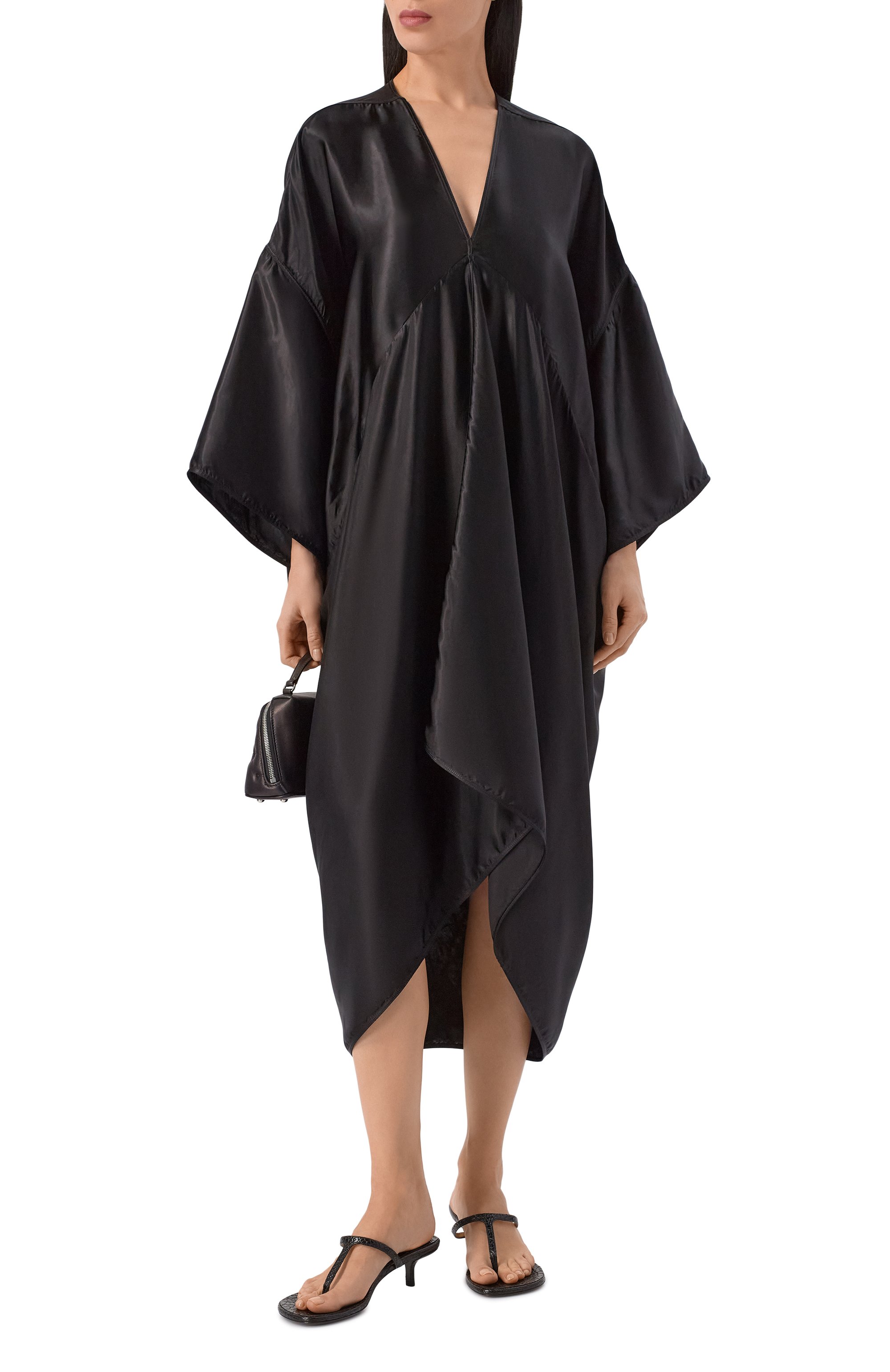 Атласное платье RICK OWENS, арт. RP01F6540/N, фото 2