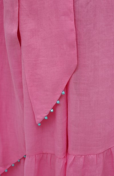 Льняное платье A MERE CO розового цвета по цене 69500 руб., арт. AMC-RSS22-031P, фото 5 Льняное платье A MERE CO, арт. AMC-RSS22-031P, фото 5