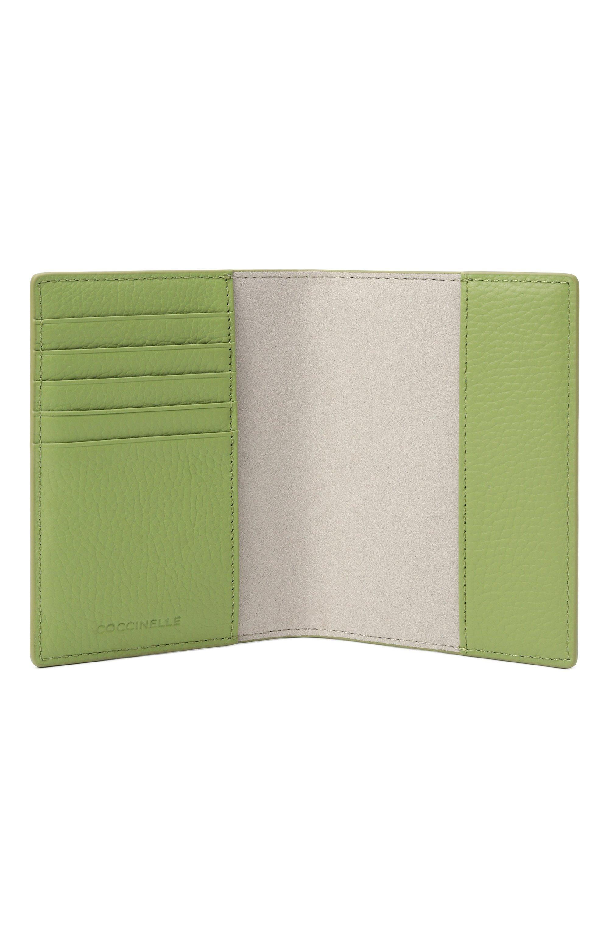 Кожаная обложка для паспорта COCCINELLE зеленого цвета по цене 12100 руб., арт. E2MW512A701, фото 3 Кожаная обложка для паспорта COCCINELLE, арт. E2MW512A701, фото 3