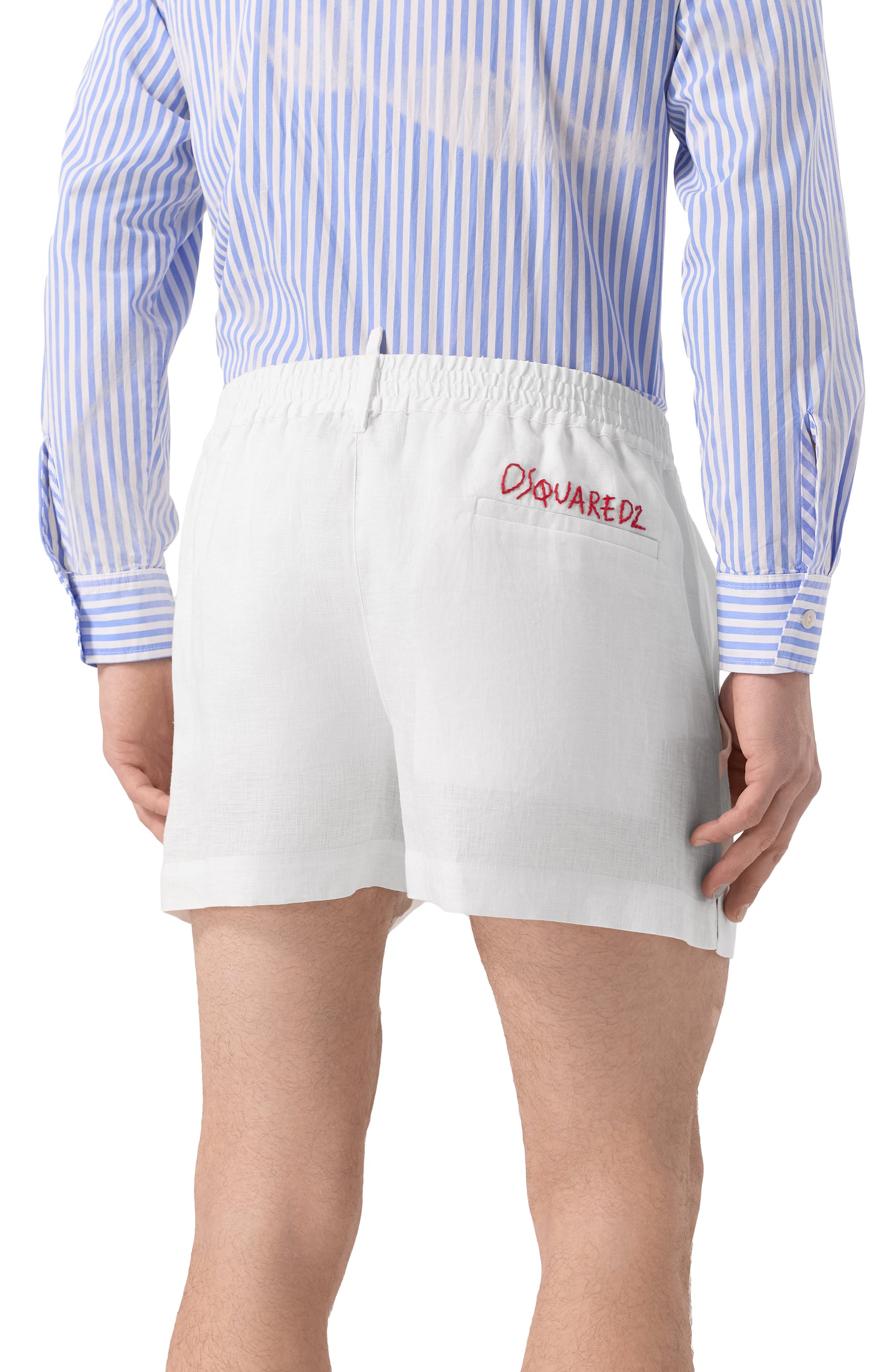 Льняные шорты DSQUARED2, арт. S78MU0072/D35294, фото 4