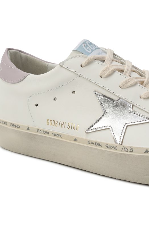 Кожаные кеды Hi Star Golden Goose Deluxe Brand GWF00118.F006845 Белый  GWF00118.F006845 Фото 7
