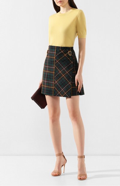 Шерстяной топ BURBERRY желтого цвета по цене 43250 руб., арт. 8007977, фото 2 Шерстяной топ BURBERRY, арт. 8007977, фото 2