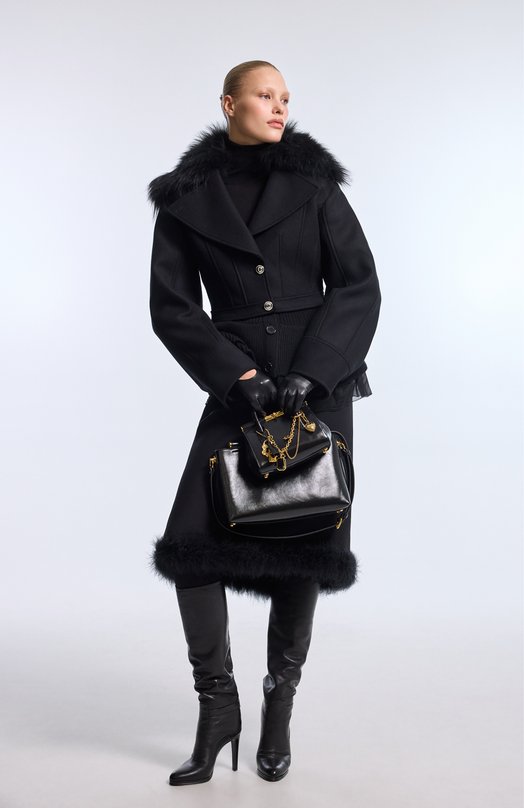 Кожаные сапоги Diane Saint Laurent 743797/25V00 Чёрный  743797/25V00 Фото 7