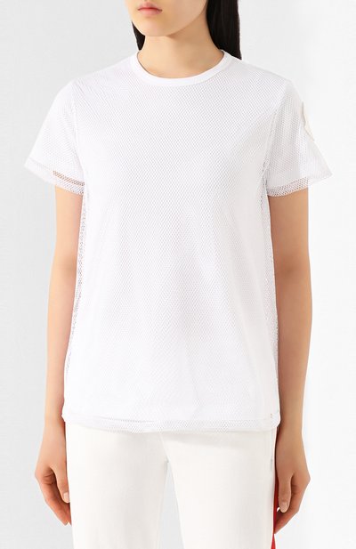 Футболка MONCLER белого цвета по цене 36350 руб., арт. F1-093-8C735-00-V8123, фото 3 Футболка MONCLER, арт. F1-093-8C735-00-V8123, фото 3