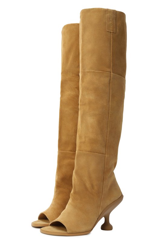 Замшевые ботфорты Kind Naked Wolfe KIND/C0W SUEDE Бежевый KIND/C0W SUEDE