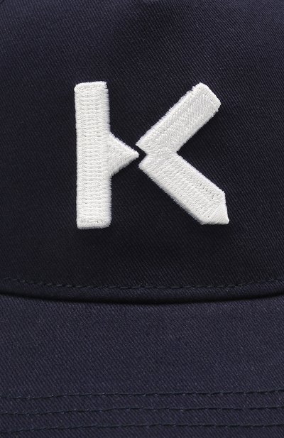 Хлопковая бейсболка KENZO темно-синего цвета по цене 7190 руб., арт. K51000, фото 3 Хлопковая бейсболка KENZO, арт. K51000, фото 3