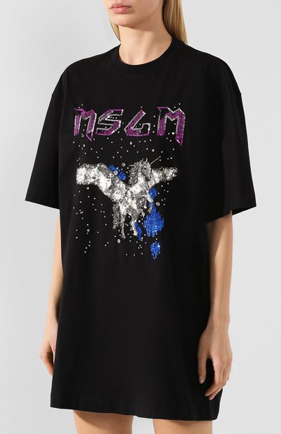 Хлопковое платье MSGM, арт. 2842MDA173 207498, фото 3