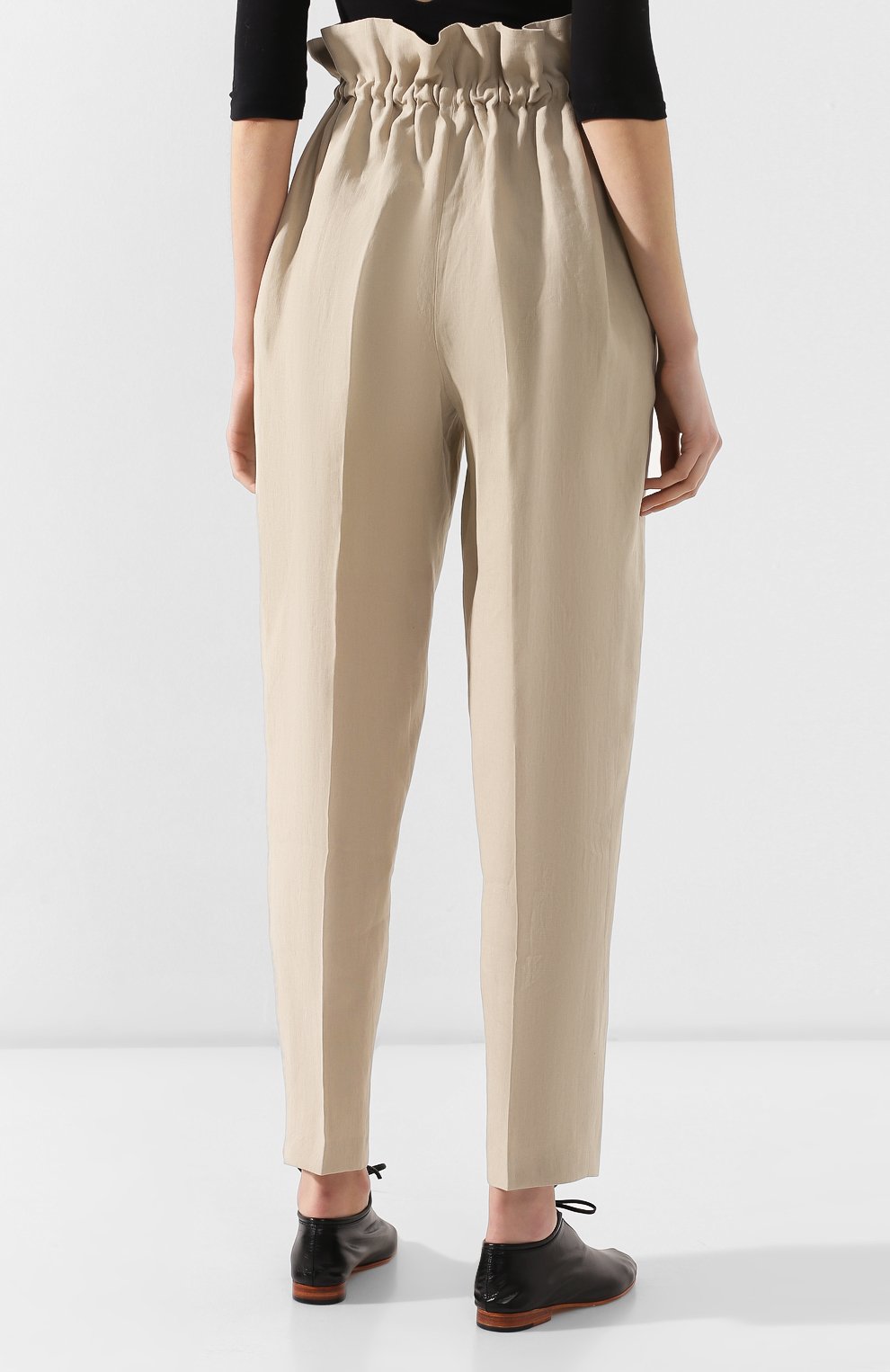 Льняные брюки ACNE STUDIOS бежевого цвета по цене 45300 руб., арт. AK0091, фото 4 Льняные брюки ACNE STUDIOS, арт. AK0091, фото 4