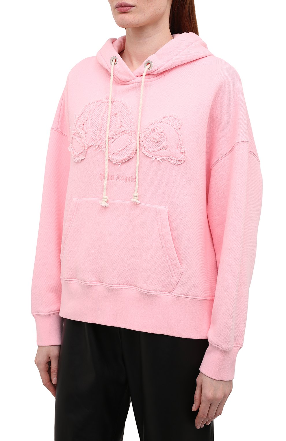 Хлопковое худи PALM ANGELS розового цвета по цене 84650 руб., арт. PWBB023S21FLE0013434, фото 3 Хлопковое худи PALM ANGELS, арт. PWBB023S21FLE0013434, фото 3