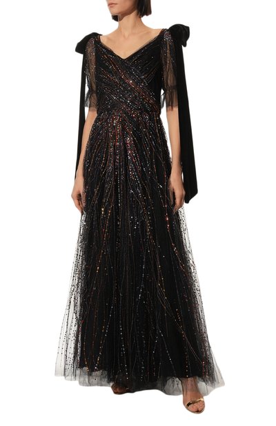 Платье с о тделкой пайетками VALENTINO, арт. QB2VD7P51ED, фото 2