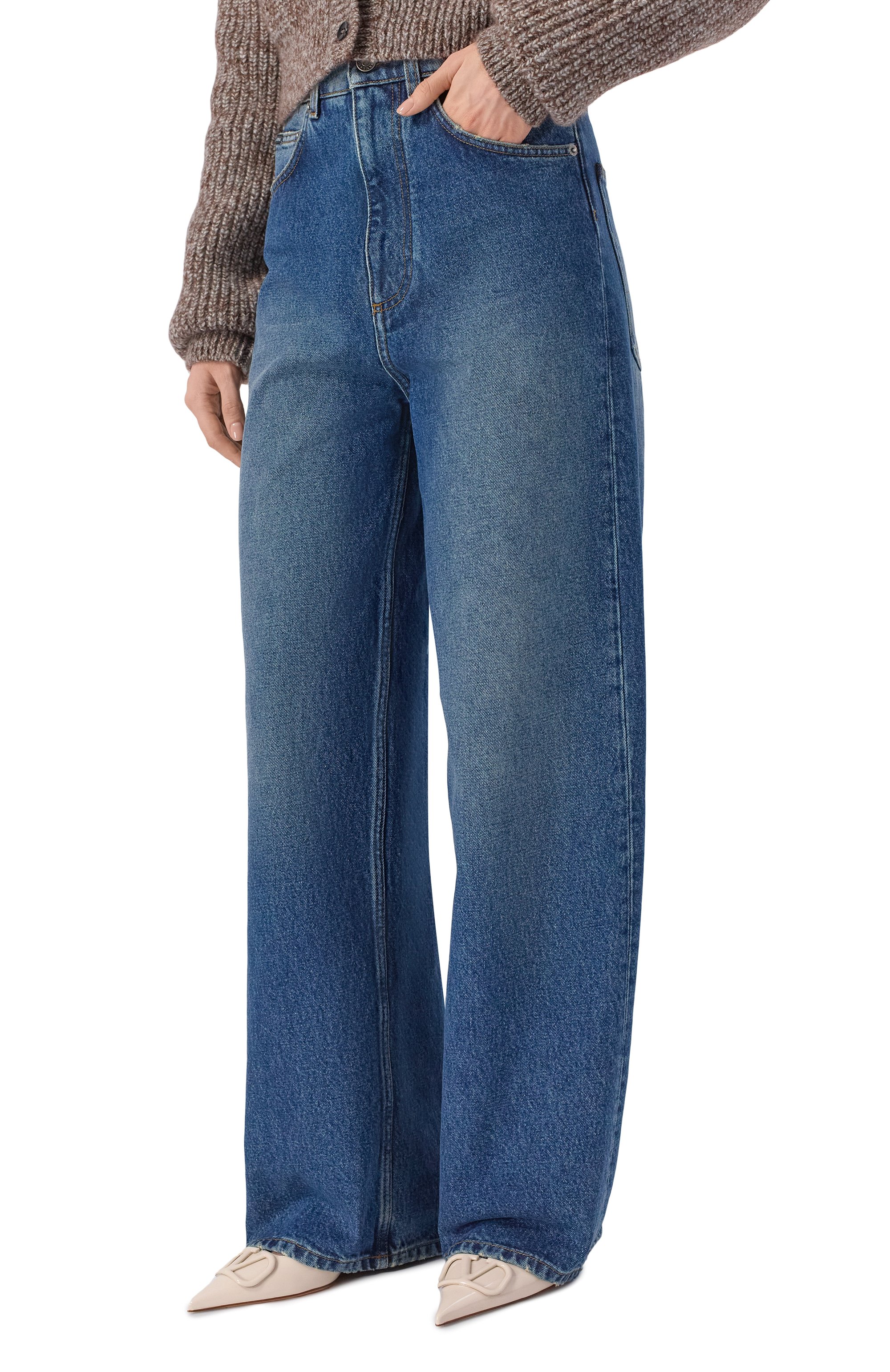 Джинсы DOLCE & GABBANA синего цвета по цене 88100 руб., арт. FTDGVD/G80C8, фото 3 Джинсы DOLCE & GABBANA, арт. FTDGVD/G80C8, фото 3