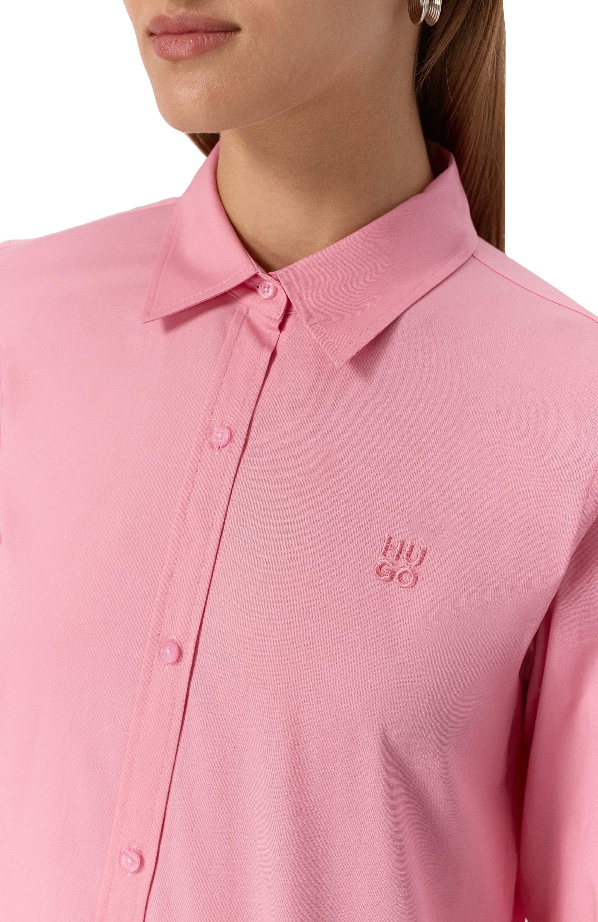 Хлопковая рубашка HUGO, арт. 50496339, фото 5