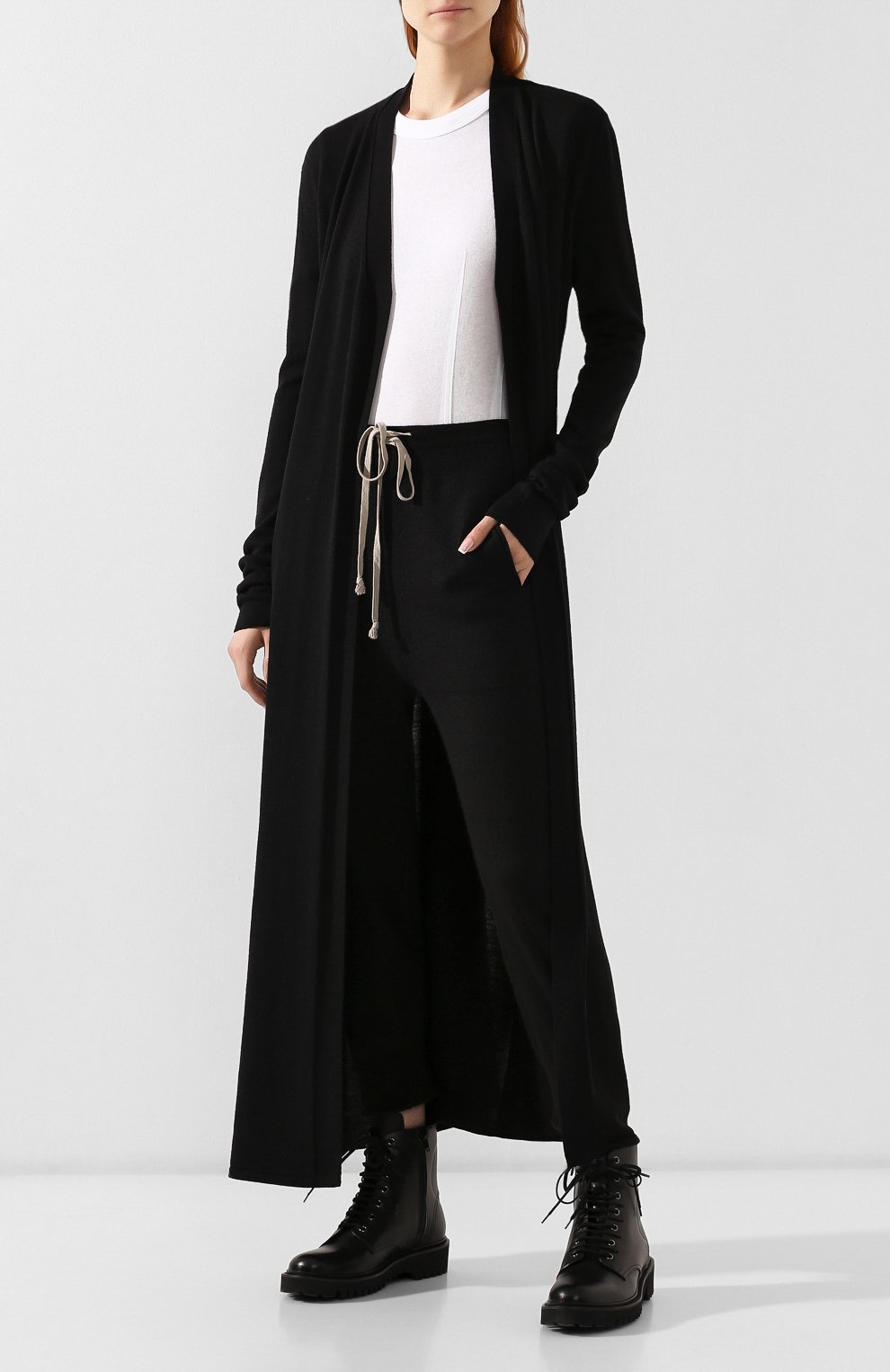 Шерстяной кардиган RICK OWENS черного цвета по цене 69950 руб., арт. RP19F5603/M, фото 2 Шерстяной кардиган RICK OWENS, арт. RP19F5603/M, фото 2