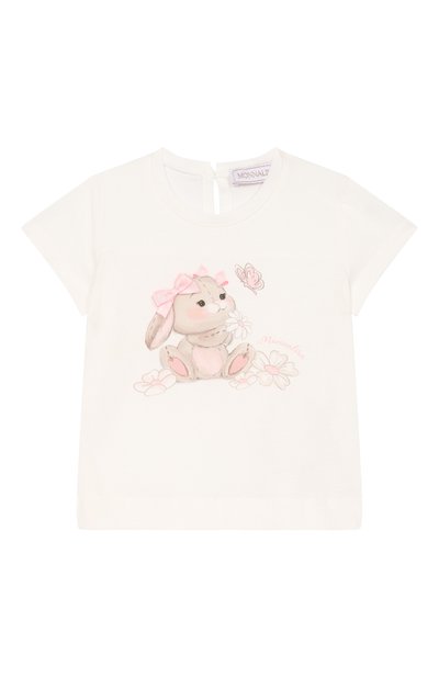 Хлопковая футболка MONNALISA, арт. 39G608