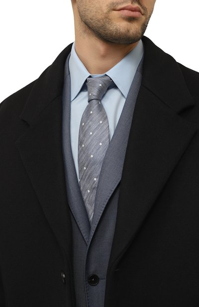 Галстук изо льна и хлопка ALTEA голубого цвета по цене 7760 руб., арт. 2314816, фото 2 Галстук изо льна и хлопка ALTEA, арт. 2314816, фото 2