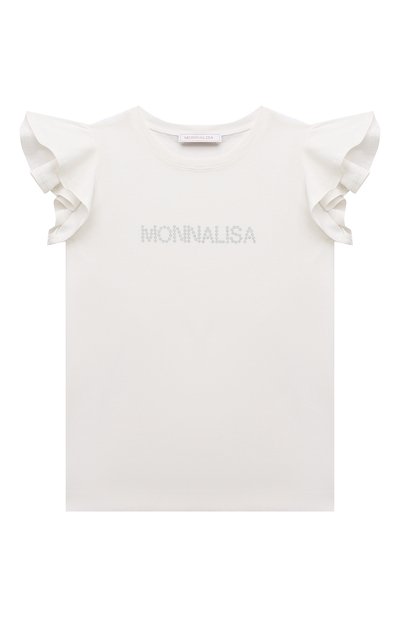 Хлопковая футболка MONNALISA, арт. 17C600