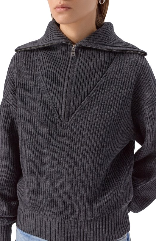 Шерстяной свитер Officine Generale W25WKNT313 Серый  W25WKNT313 Фото 5