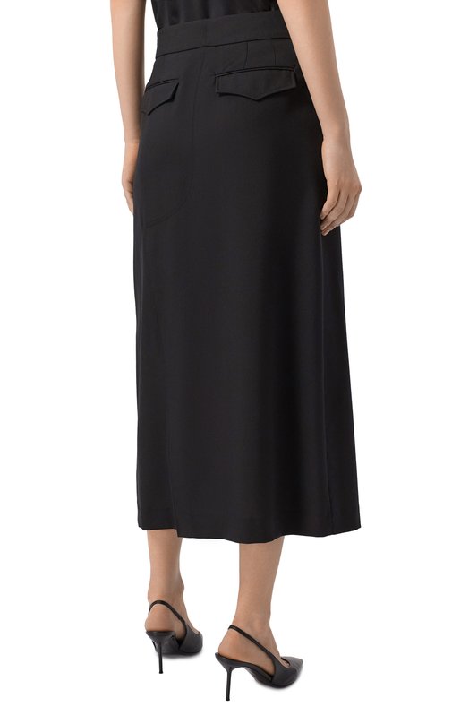 Шерстяная юбка Officine Generale S26WSKT150 Чёрный  S26WSKT150 Фото 4