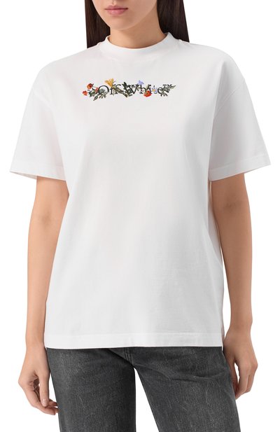Хлопковая футболка OFF-WHITE, арт. 0WAA089F25JER002, фото 3