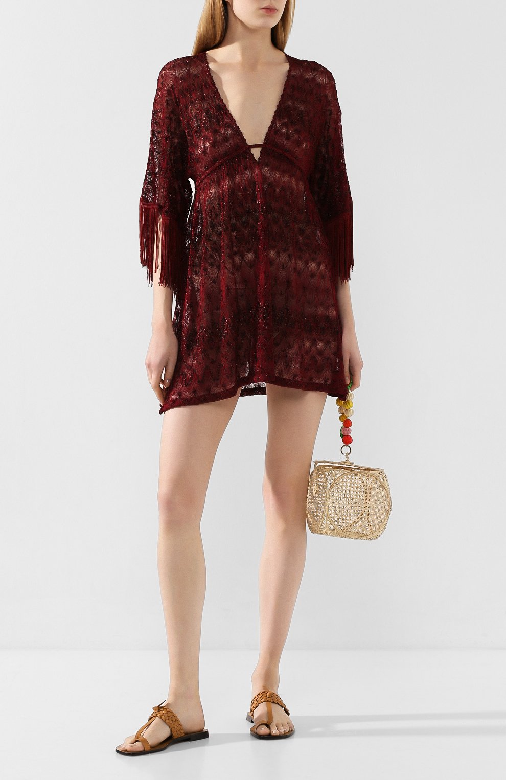 Туника MISSONI бордового цвета по цене 66000 руб., арт. MMQ00119/BR0081, фото 2 Туника MISSONI, арт. MMQ00119/BR0081, фото 2