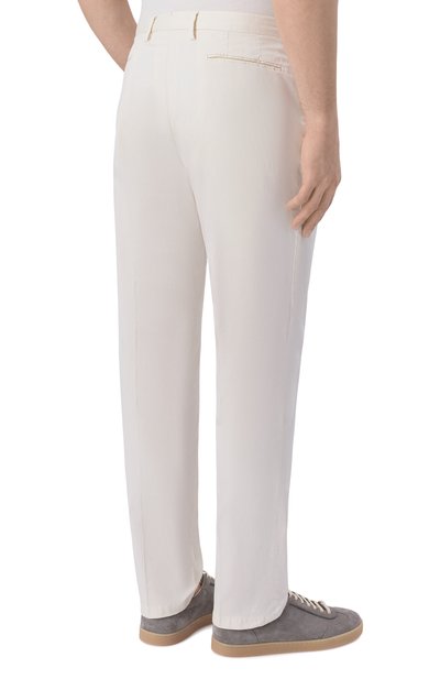 Хлопковые брюки BOGLIOLI кремового цвета по цене 49950 руб., арт. 80882Q/SB5751, фото 4 Хлопковые брюки BOGLIOLI, арт. 80882Q/SB5751, фото 4