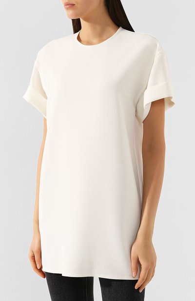Топ VICTORIA BECKHAM белого цвета по цене 74550 руб., арт. TP TSH 1809 MSS19 B0NDED CREPE, фото 3 Топ VICTORIA BECKHAM, арт. TP TSH 1809 MSS19 B0NDED CREPE, фото 3